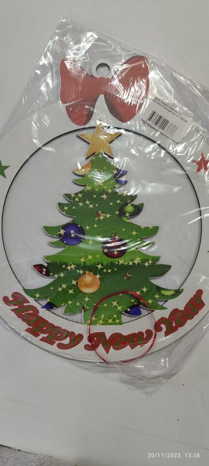 Nedi Ahşap Kapı Süsü Fiyoklu Yuvarlak 33*29 Cm