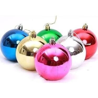 Nedi Ağaç Süsü Top 8 Cm 6 Lı Karışık Renk Nedi-8006m