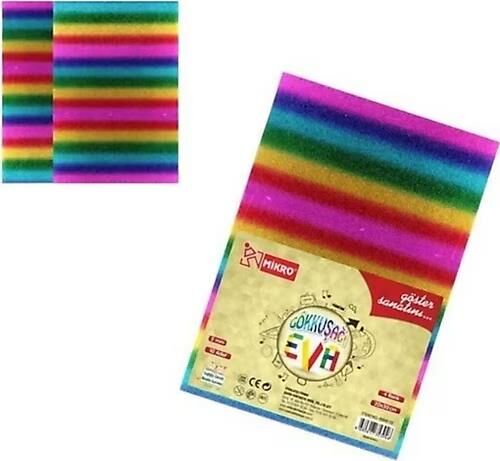 Mikro Eva 20x30 Cm Gökkuşağı 10'lu Paket Rbw-10