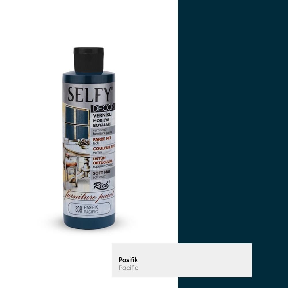Rich Selfy Decor Mobilya Boyası Vernikli 240 Cc ( 838 ) Pasifik Slf-240-09448