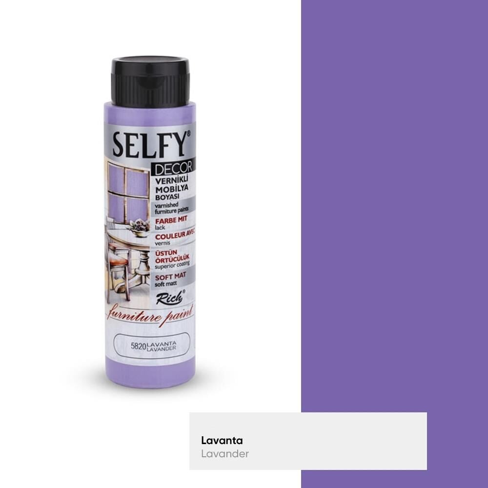 Rich Selfy Decor Mobilya Boyası Vernikli 500 Cc Lavanta Slf-500-09479