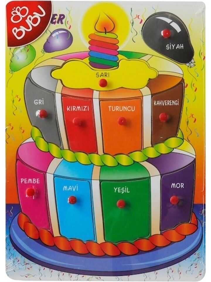 Bu-bu Ahşap Puzzle Renkler 10 Parça Ap0055