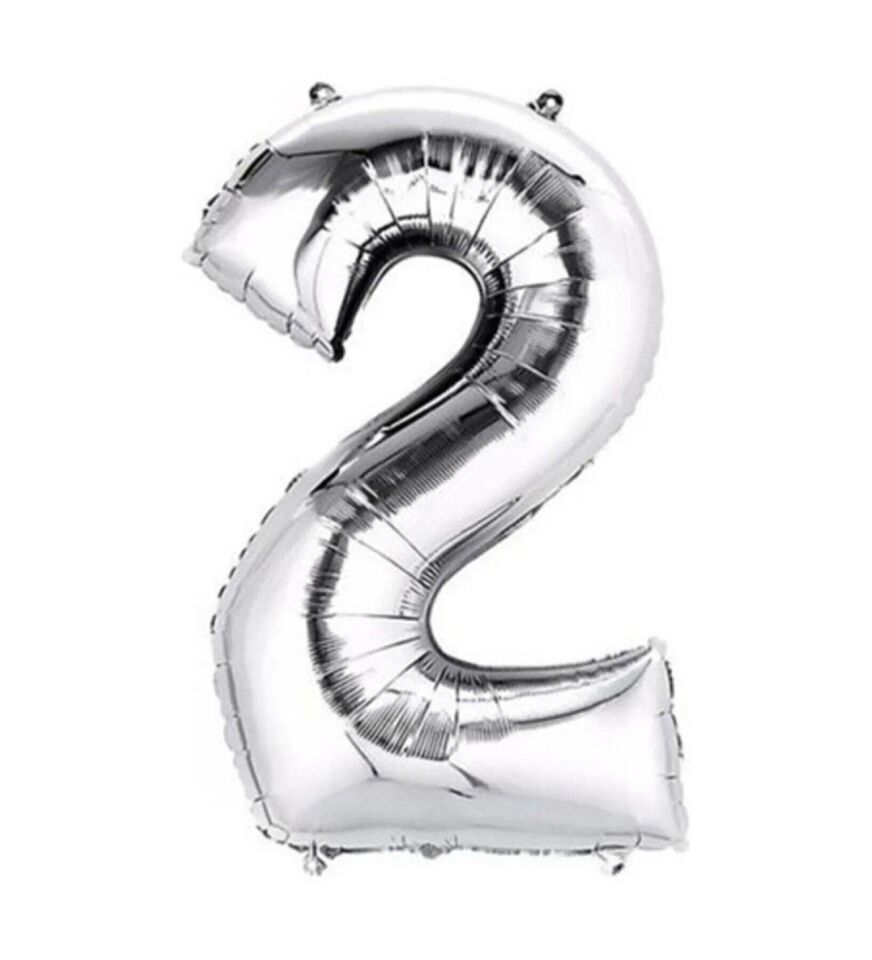 Nedi Folyo Balon Rakam 40'' 100 Cm Gümüş ( 2 )