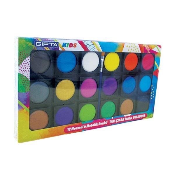 Gıpta Sulu Boya 18'li Tak Çıkart Tablet 45 Mm 4-k504000-5001