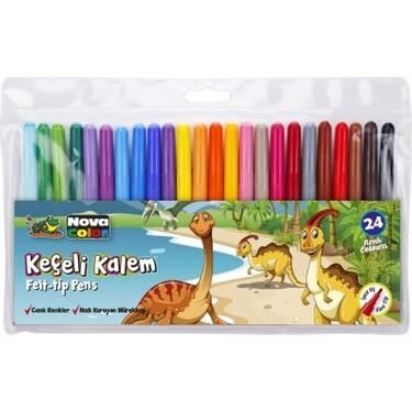 Nova Color Keçeli Kalem 24'lü Pvc Nc-621