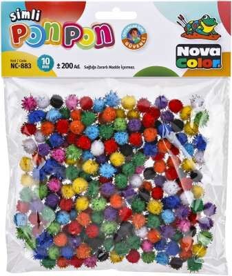 Nova Color Pon Pon Simli 10 Mm 200'lü Paket Nc-883