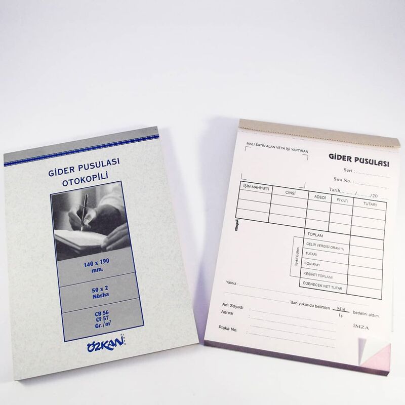 Özkan Gider Pusulası 50*2 Otokopili G0132