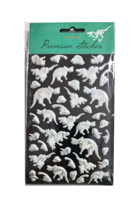 Bu-bu Puf Metalik Dinozor Stıcker Cas-01-008