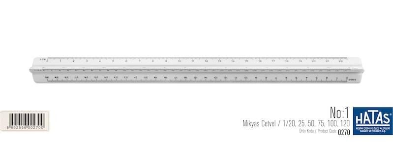 Hatas Mikyas Cetveli No : 1 - 1 / 20,25,50,75,100,125 0270