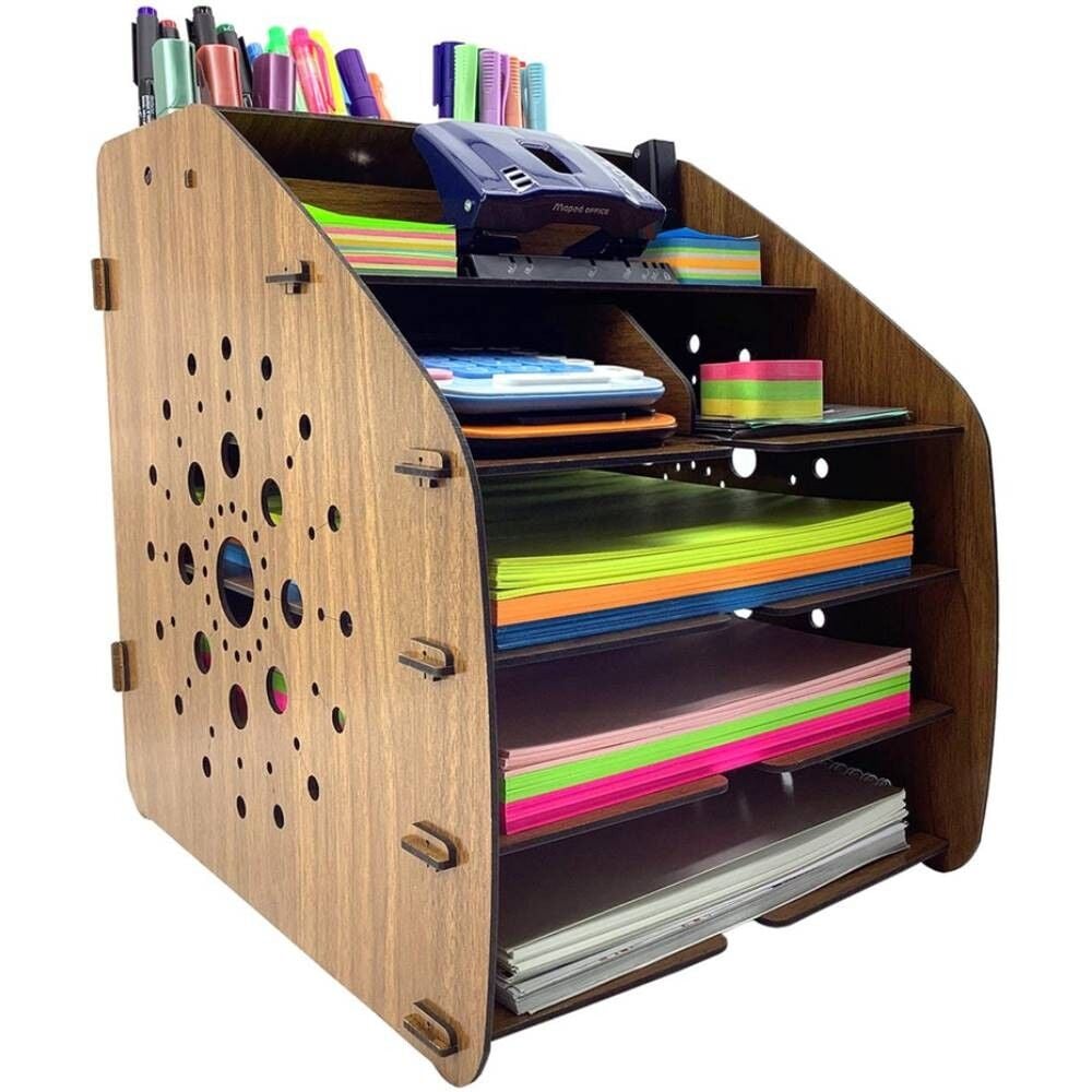 Inn Desing Organizer A4 Masa Üstü Düzenleyici Ceviz Ad-1201