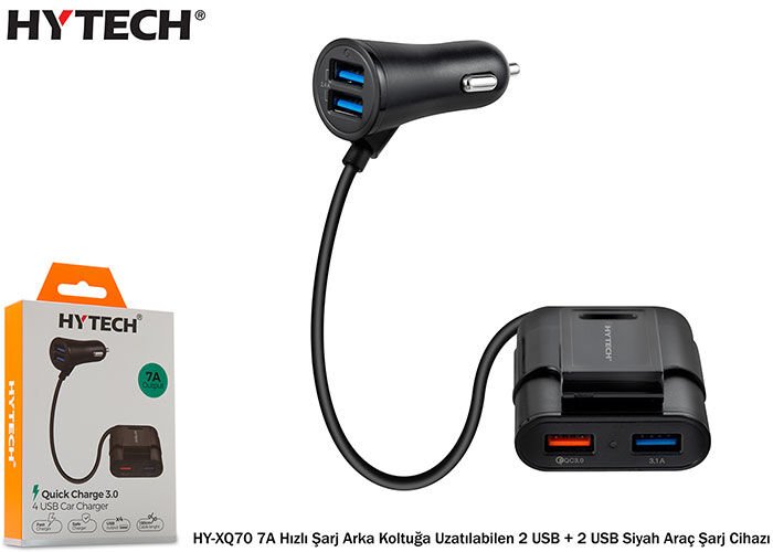 Hytech Hy-xq70 7a Hızlı Şarj Arka Koltuğa Uzatılab