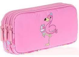 Kaukko Kıds&love 3 Bölmeli Kalem Çantası (layer Flamıngo) L8112