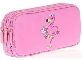 Kaukko Kıds&love 3 Bölmeli Kalem Çantası (layer Flamıngo) L8112