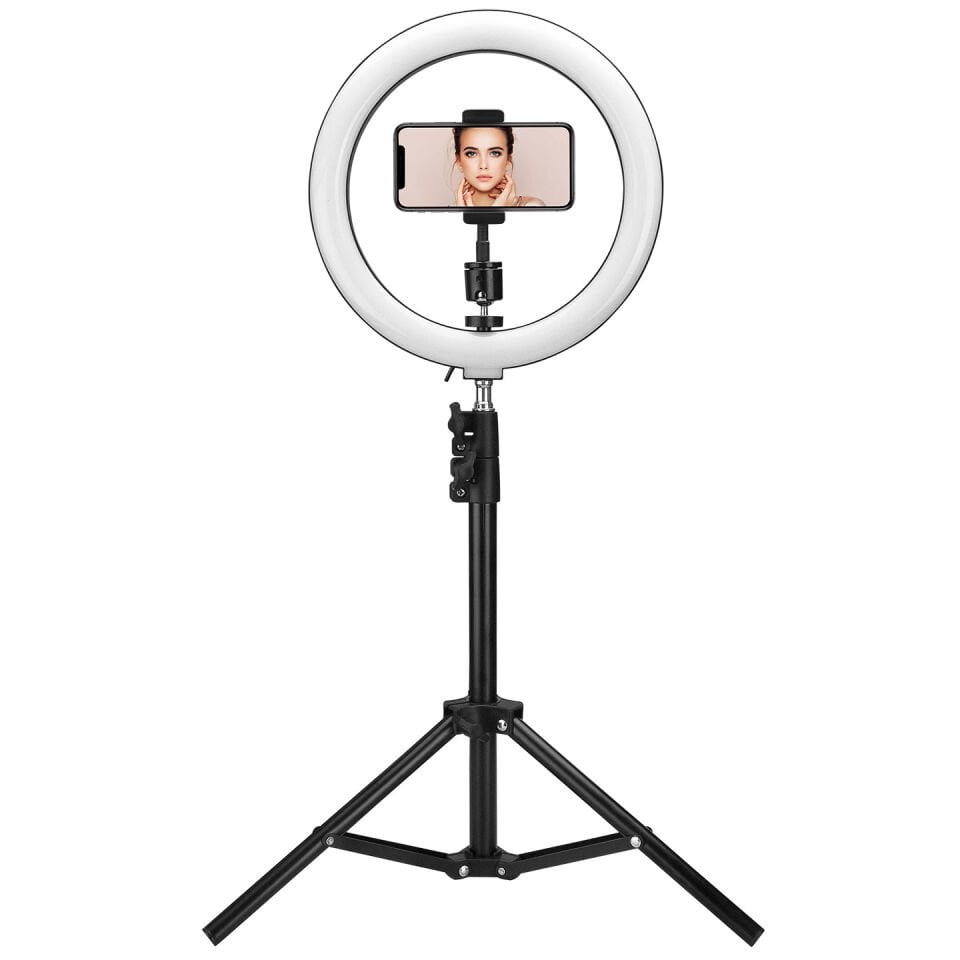 Asonic As-sf200 10 Inç 120 Cm Tripodlu Telefon Tutuculu Youtuber & Makyaj Halka Led Işık
