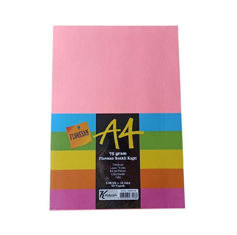 Keskin Color Fotokopi Kağıdı A4 100'lü Renkli Karışık 205001-99