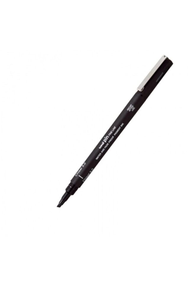 Uniball Pin 0.3 Fine Line Kesik Uçlu Kalem Siyah Pıncs3-200