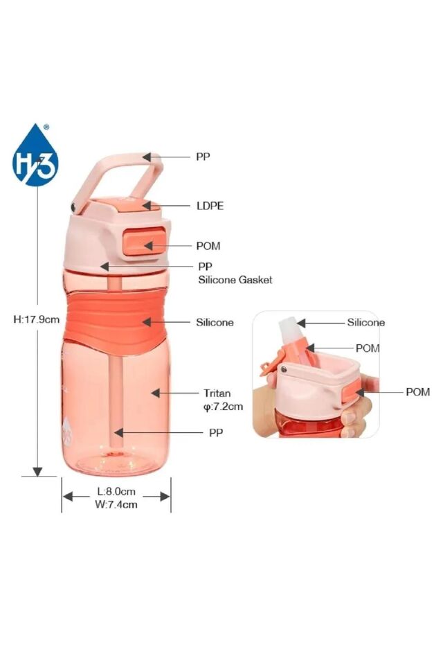 Vagonlife Tritan / Pipetli 450 Ml Matara Turuncu Vgn-030