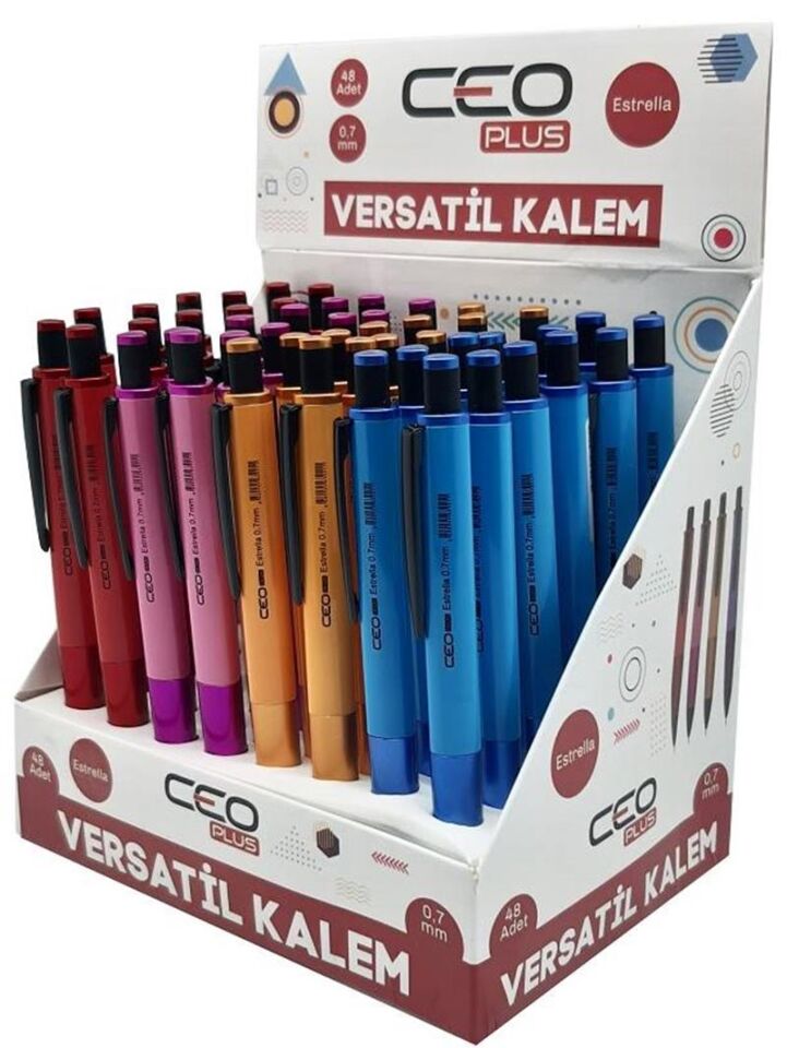 Ceo Versatil Kalem Üçgen Metalik Pls.gövde 0.7mm 48'li Vr0027