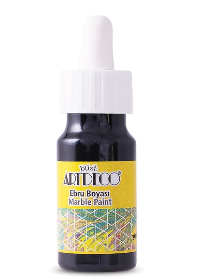 Artdeco Ebru Boyası 30ml Damlalıklı Siyah 18 Lv-y-016b-18