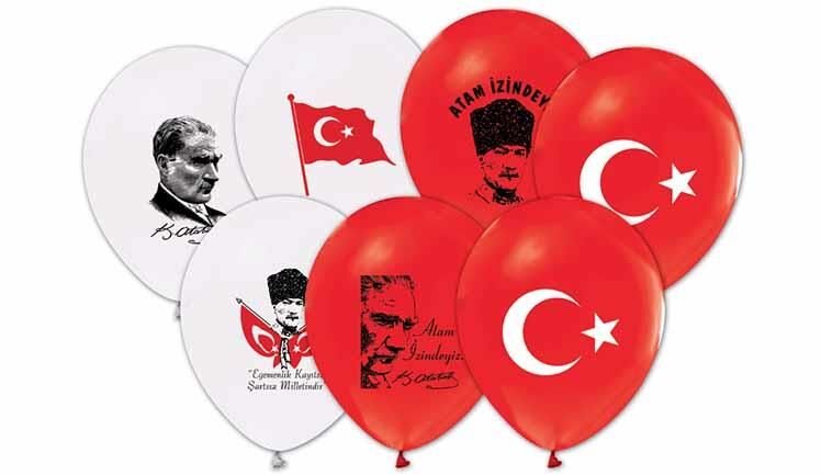 Balonevi 1+1 Baskılı Ata-bayrak (100'lük)