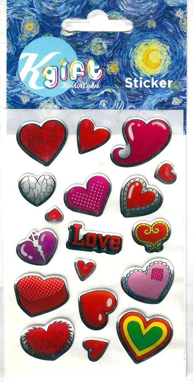 Keskin Color Kgift Sticker Damla Kalp 222209-99