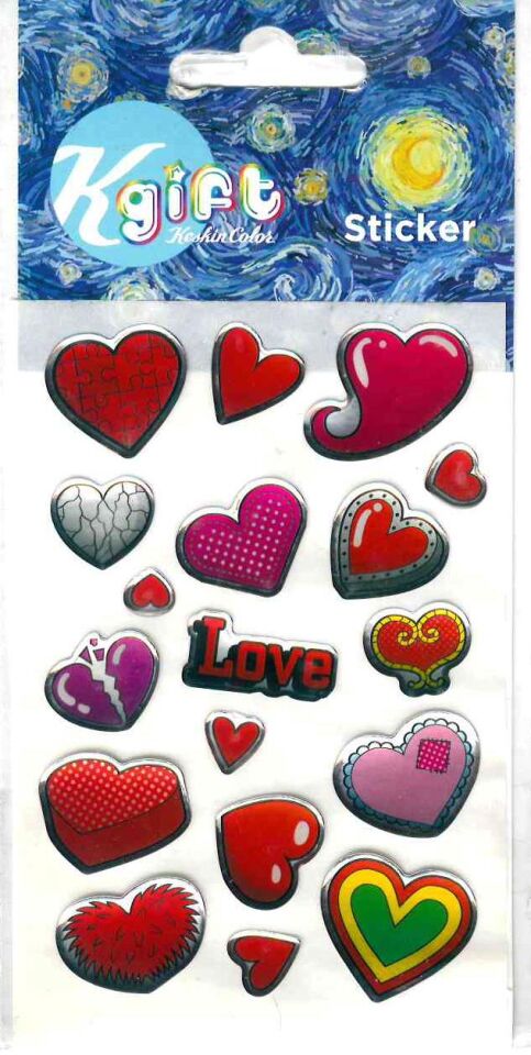 Keskin Color Kgift Sticker Damla Kalp 222209-99