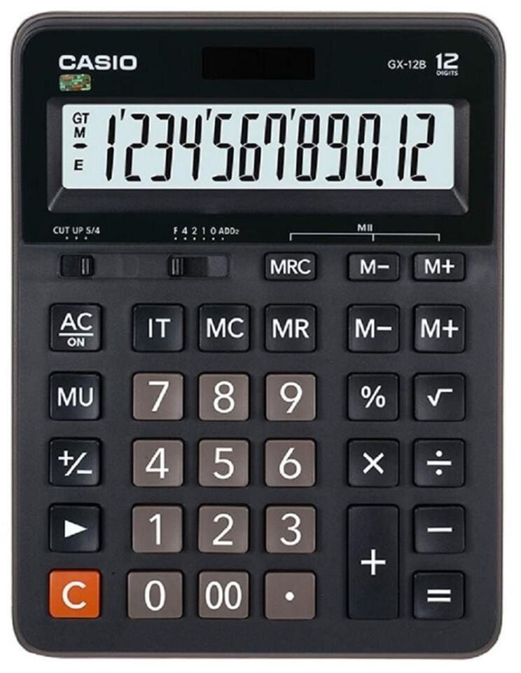 Casio Hesap Makinası Masaüstü 12 Hane Gx-12 B