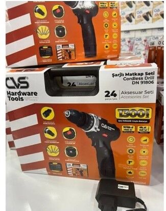Cvs Dn 91806 12v Akülü Matkap Seti 24 Parça Aksesuar Seti 1300mah