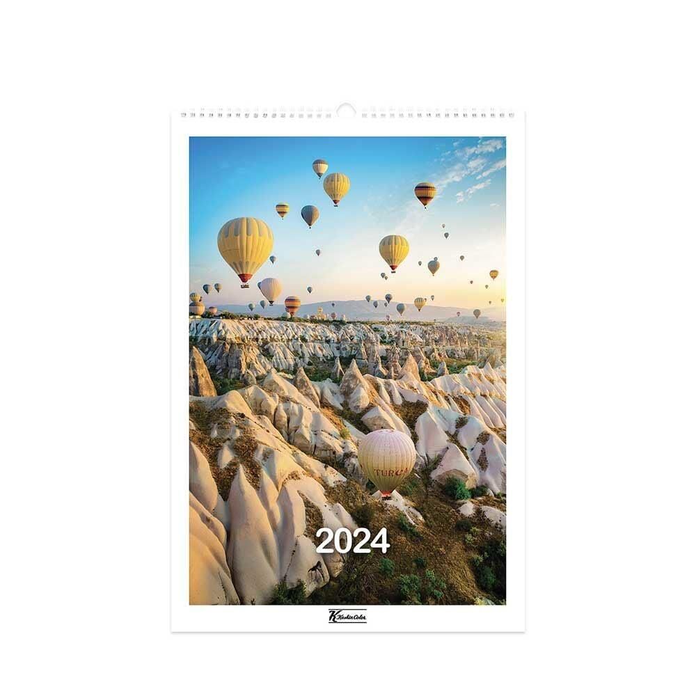 Keskin Color Takvim Duvar 31x43 12 Yp. Spiralli Manazaralar 810523 (2024)