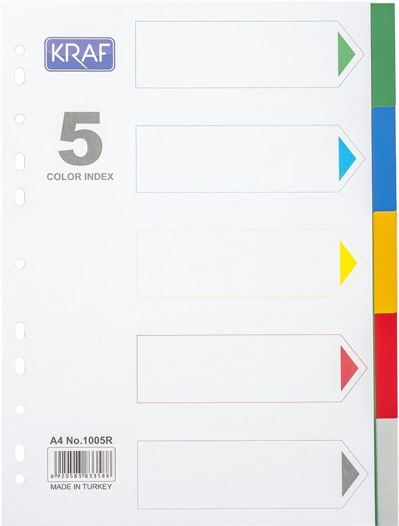 Kraf Seperatör 5 Renk Plastik 1005r