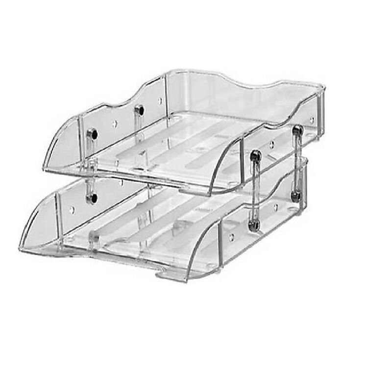 Cassa Plastik Evrak Rafı 2'li Hareketli Şeffaf 8806