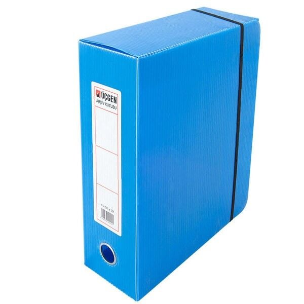 Üçgen Proje Kutusu 24x32x9 Cm Plastik Lastikli Mavi