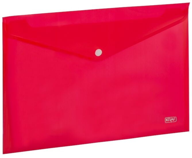 Kraf Çıtçıtlı Dosya A4 Kırmızı 1209