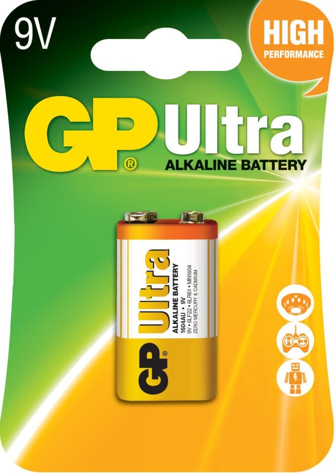 Gp 9v Ultra Alkalin Pil Tekli Paket Gp1604au