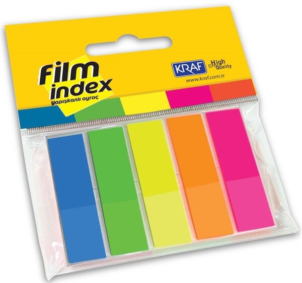Kraf İndex Film ( Pp ) 13x44 Mm 5 Renk 25 Yaprak 1344