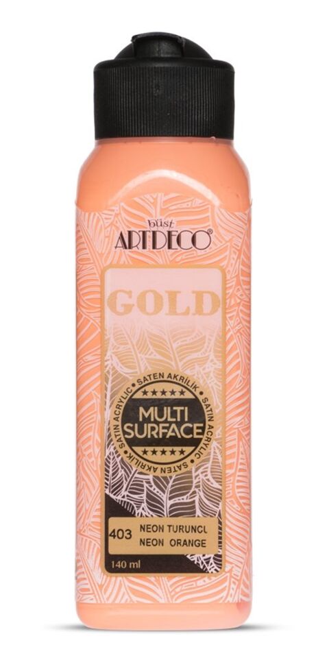 Artdeco Gold Multi-surface Neon Akrilik Boya 140ml Neon Turuncu 403 Lv-y-g70r-403