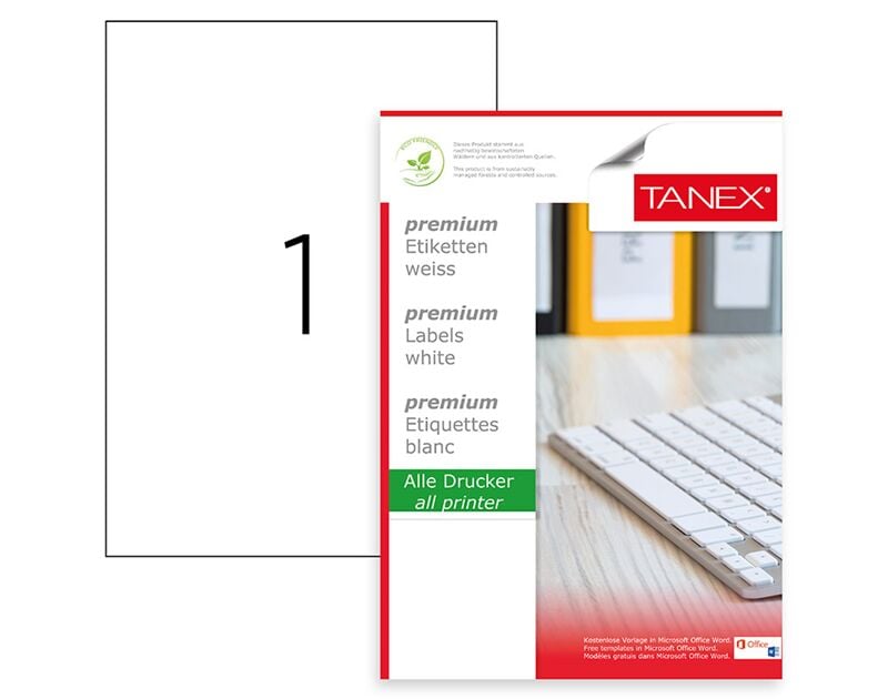 Tanex 210x297 Mm Laser Etiket Tw-2000