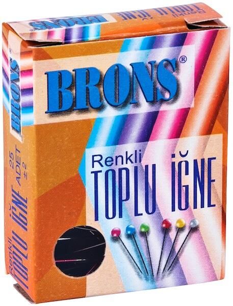 Brons Toplu İğne Renkli Başlıklı Br-358