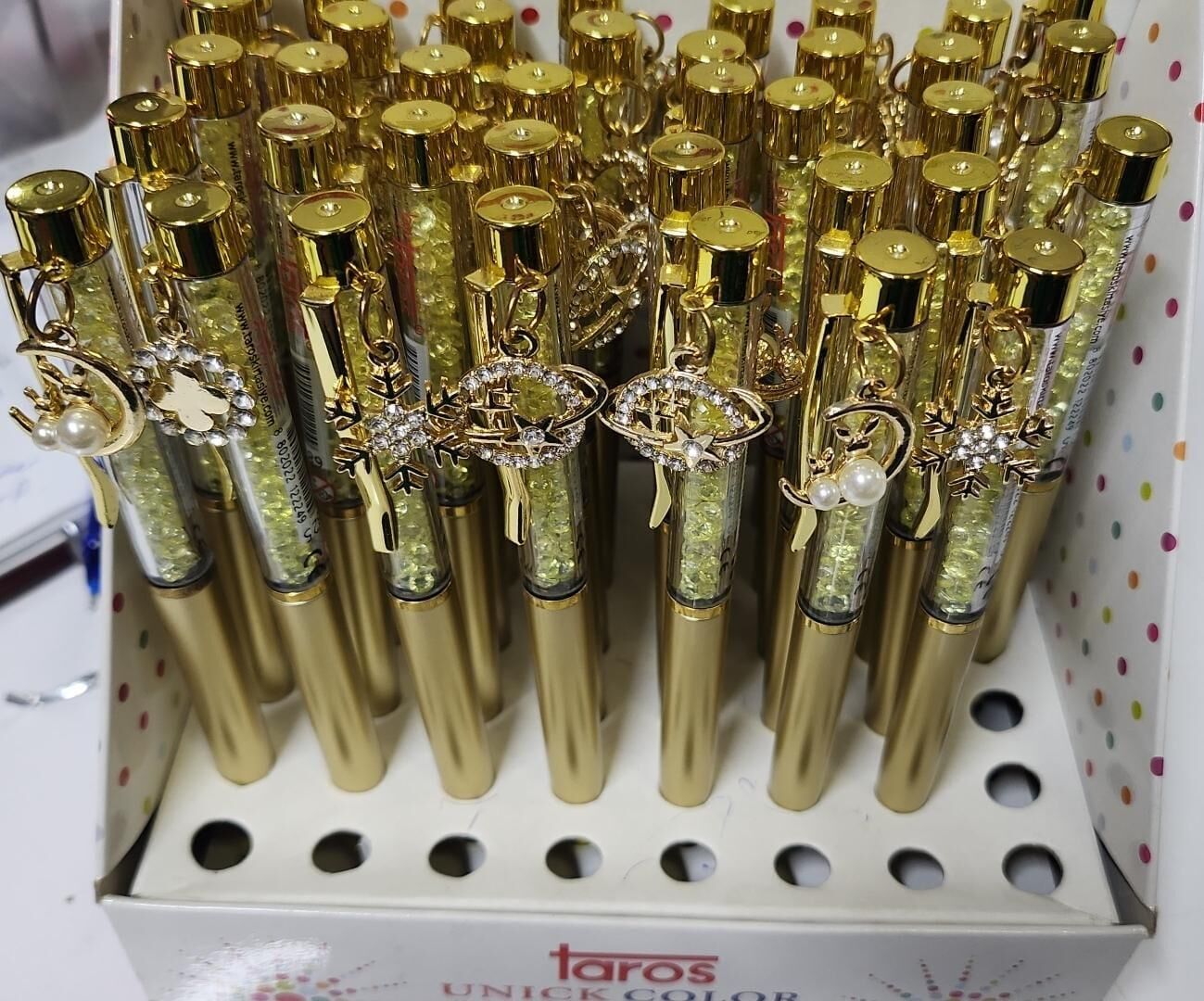 Taros Unıck Color Gold İçi Taşlı Jel Kalem 6825