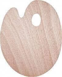 Brons Resim Paleti Büyük Ahşap Br-380