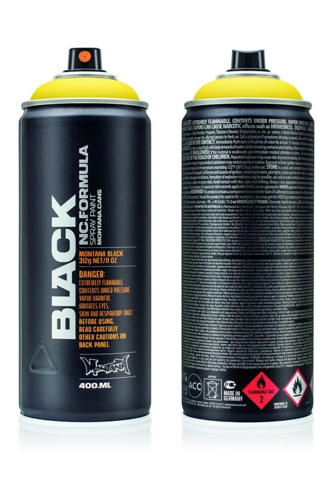 Montana Black Sprey Boya 400ml Kicking Yellow Blk1025 Lv-mo-263460