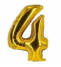 Nedi Folyo Balon Rakam 40'' 100 Cm Altın ( 4 )