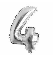 Nedi Folyo Balon Rakam 40'' 100 Cm Gümüş ( 4 )