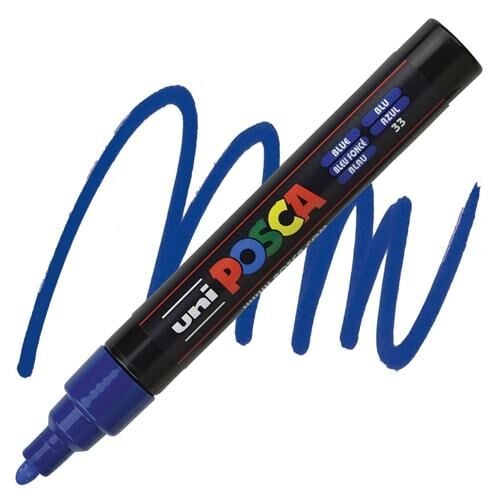 Uniball Posca 1.8-2.5 Su Bazlı Poster Markörü Mavi N Pc-5m