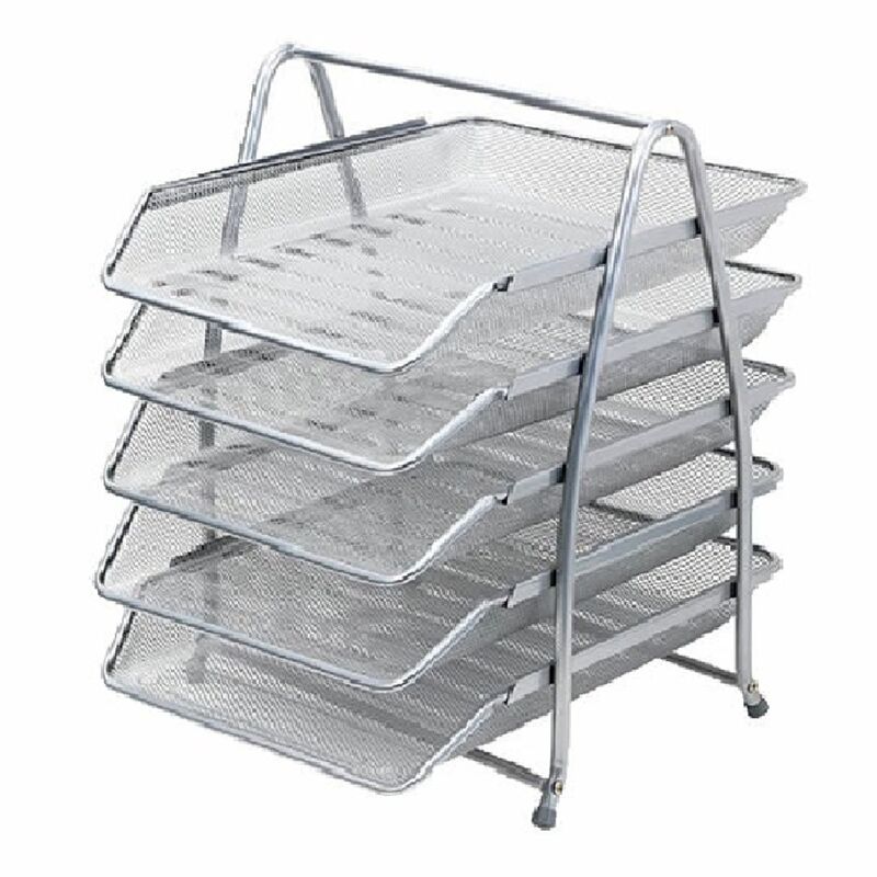 Rubenis Tel 5'li Evrak Rafı Gümüş 9185-g