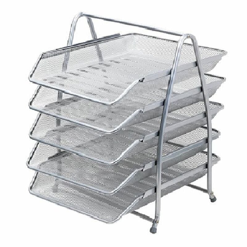 Rubenis Tel 5'li Evrak Rafı Gümüş 9185-g