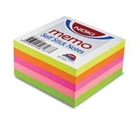Noki Yapışkanlı Not Kağıdı 75x75 Mm Küp 400yp Neon 12012