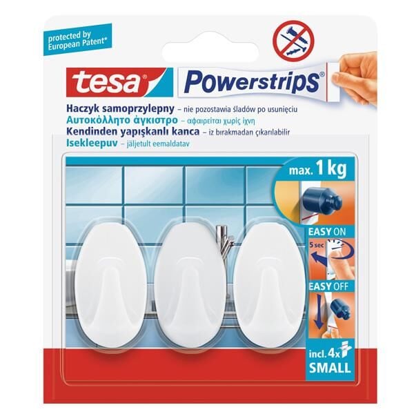 Tesa Powerstrips Askı İz Bırakmadan Sökülebilir 3 Lü 57533-00100