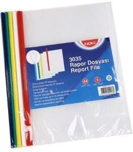 Noki Sıkıştırmalı Dosya 5'li Renkli Set 3035