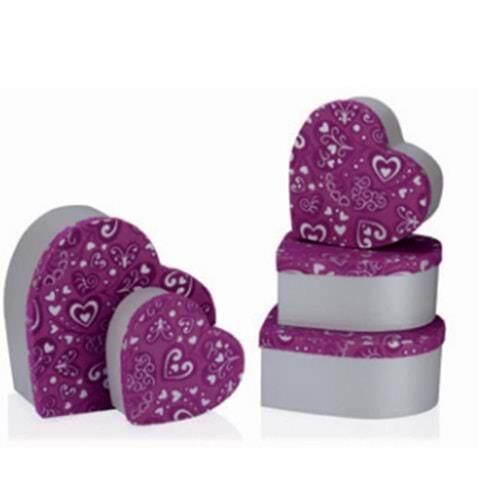Gıpta Hediyelik Kutu Mone Mor Kalp Bx68250-1
